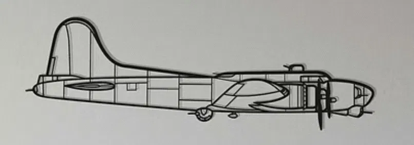 Mô hình trang trí treo tường Boeing B-17G - Thiết kế 3D độc đáo - Image 1