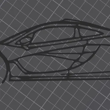 Mô hình trang trí tường McLaren P1 - Thiết kế nghệ thuật 3D