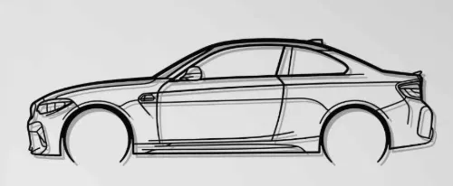 Mô hình trang trí tường BMW M2 Competition phong cách tối giản - Image 1