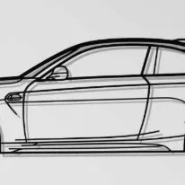 Mô hình trang trí tường BMW M2 Competition phong cách tối giản