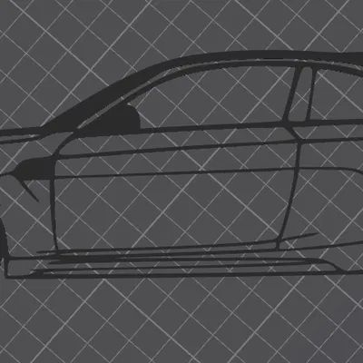 Mô hình trang trí tường BMW M2 Competition phong cách tối giản