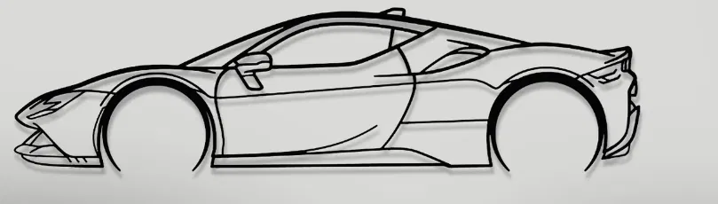 Mô hình trang trí tường Ferrari SF-90 Stradale cực đẹp - Image 1