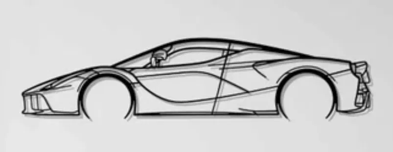 Mô hình trang trí tường Ferrari LaFerrari - Đồ decor 3D siêu xe cực chất - Image 1