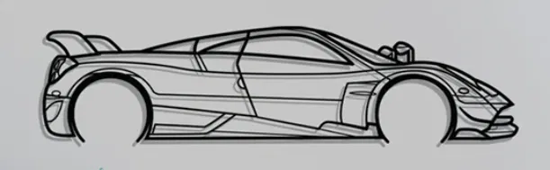 Mô hình trang trí tường Pagani Huayra BC in 3D nghệ thuật - Image 1