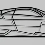 Mô hình trang trí tường Pagani Huayra BC in 3D nghệ thuật