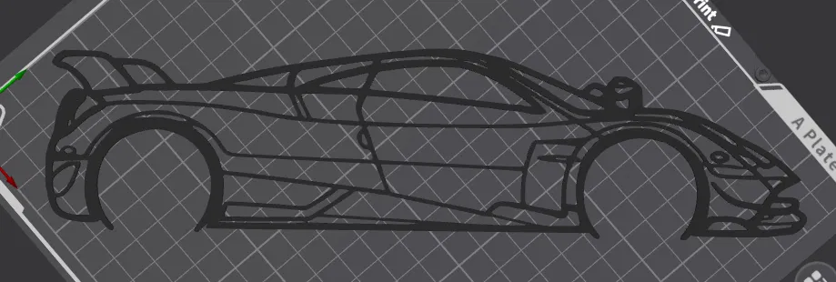 Mô hình trang trí tường Pagani Huayra BC in 3D nghệ thuật - Image 2