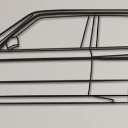 Trang trí tường BMW E30 M3 - Mô hình 3D cho tín đồ xe cổ