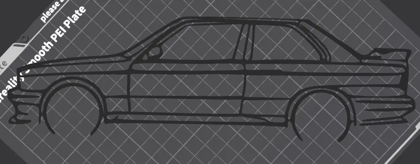 Trang trí tường BMW E30 M3 - Mô hình 3D cho tín đồ xe cổ - Image 2