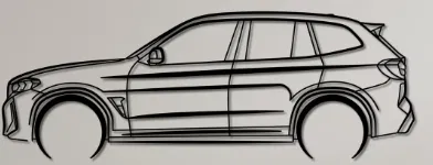 Tranh treo tường 3D mô hình xe BMW X3 M Competition 2022 cực chất - Image 1