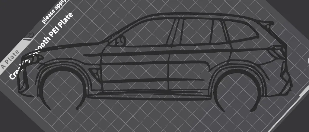 Tranh treo tường 3D mô hình xe BMW X3 M Competition 2022 cực chất - Image 2