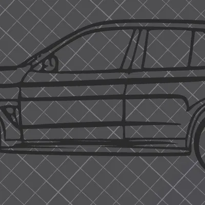 Tranh treo tường 3D mô hình xe BMW X3 M Competition 2022 cực chất