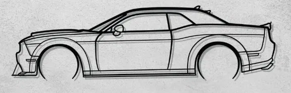 Mô hình trang trí tường Dodge Challenger SRT Hellcat (Wall Art) - Image 1