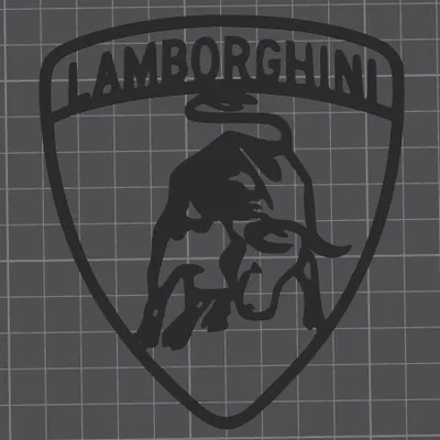Mô hình trang trí tường logo Lamborghini ấn tượng cho dân mê xe