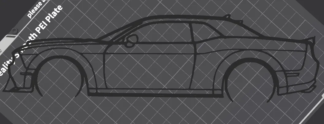 Mô hình trang trí tường Dodge Challenger SRT Hellcat (Wall Art) - Image 2