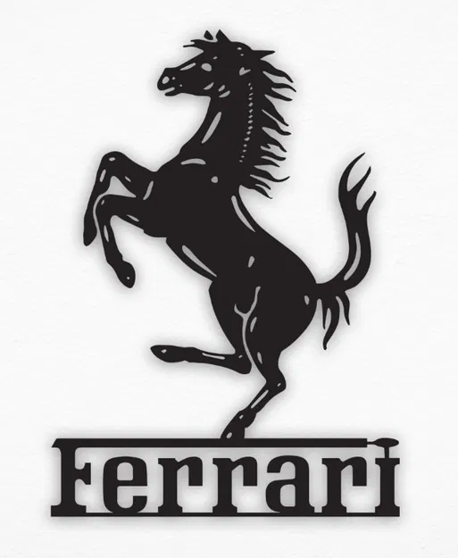Mô hình trang trí tường logo Ferrari 3D in tại nhà - Image 1