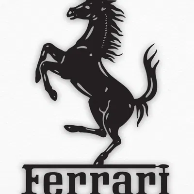 Mô hình trang trí tường logo Ferrari 3D in tại nhà