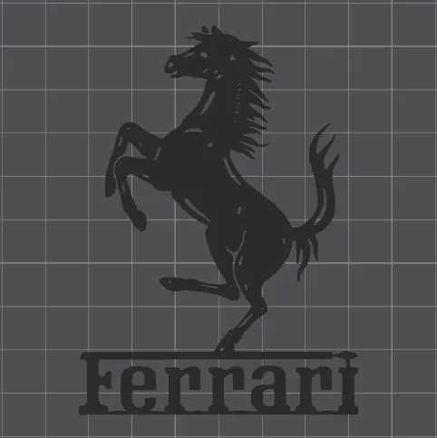 Mô hình trang trí tường logo Ferrari 3D in tại nhà - Image 2