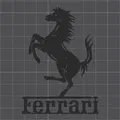Mô hình trang trí tường logo Ferrari 3D in tại nhà - Thumbnail 2