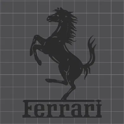 Mô hình trang trí tường logo Ferrari 3D in tại nhà