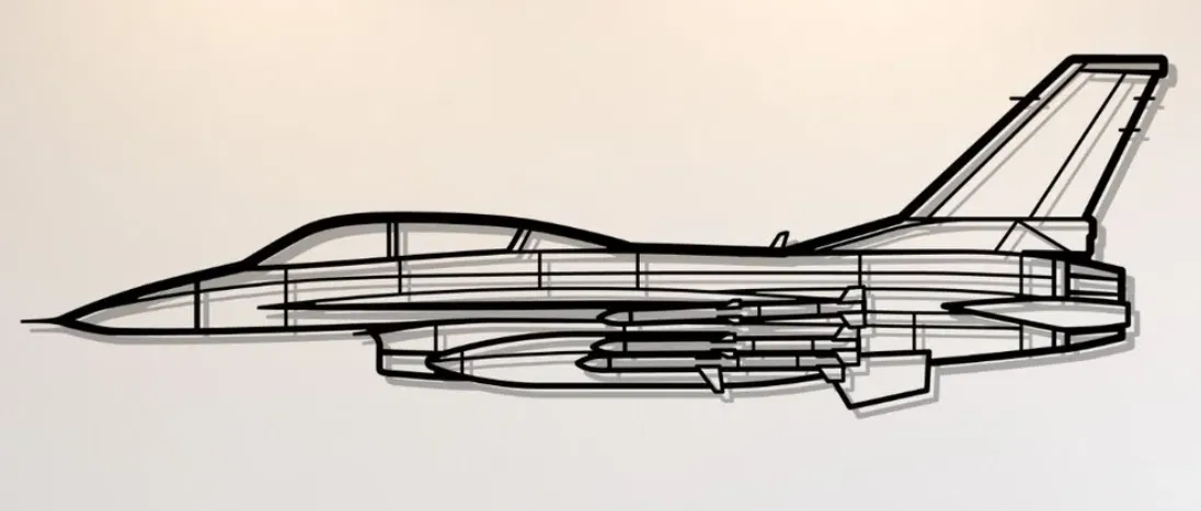 Mô hình trang trí tường máy bay Lockheed Martin F-16 ấn tượng - Image 1