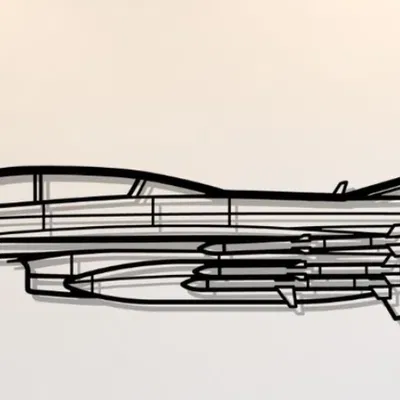 Mô hình trang trí tường máy bay Lockheed Martin F-16 ấn tượng
