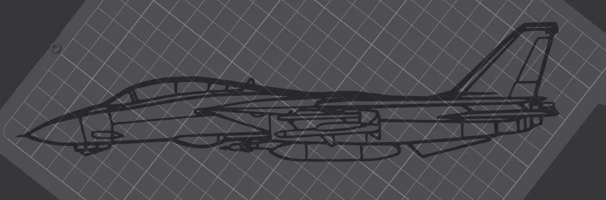 Mô hình trang trí tường máy bay chiến đấu F-14 Tomcat (STL) - Image 2