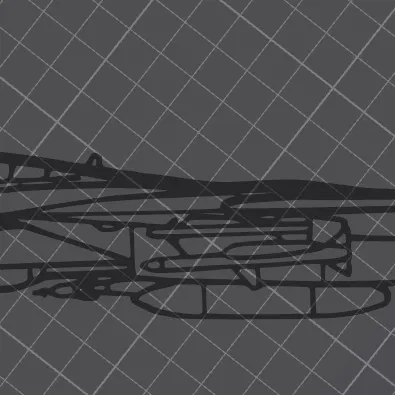 Mô hình trang trí tường máy bay chiến đấu F-14 Tomcat (STL)