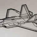 Mô hình trang trí tường máy bay tiêm kích F-22 Raptor in 3D - Thumbnail 1