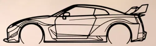 Mô hình trang trí tường Nissan GT-R R35 Liberty Walk 3D - Image 1