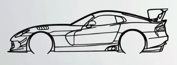 Mô hình trang trí tường Dodge Viper ACR cho dân mê xe 3D - Image 1