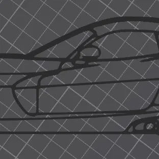 Mô hình trang trí tường Dodge Viper ACR cho dân mê xe 3D