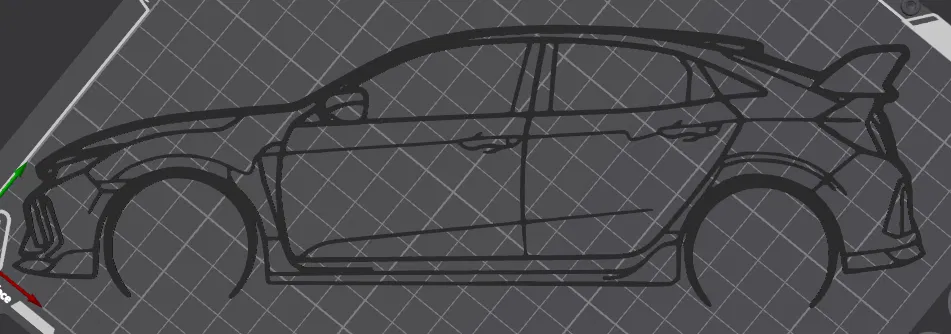 Mô hình trang trí tường Honda Civic Type R FK8 cực chất cho tín đồ xe hơi - Image 2