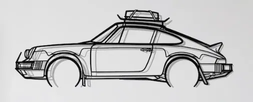 Mô hình trang trí tường 3D Porsche 911 Safari siêu ngầu - Image 1