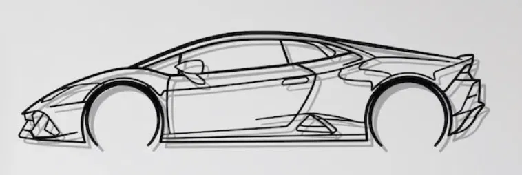 Mô hình trang trí tường Lamborghini Huracan (Wall Art) 3D - Image 1