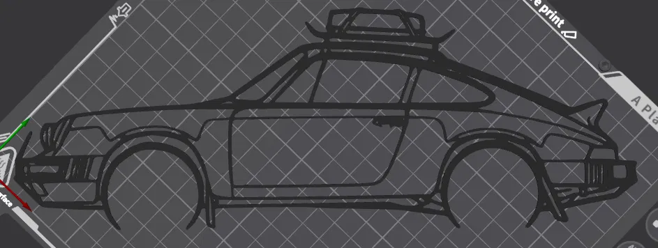 Mô hình trang trí tường 3D Porsche 911 Safari siêu ngầu - Image 2