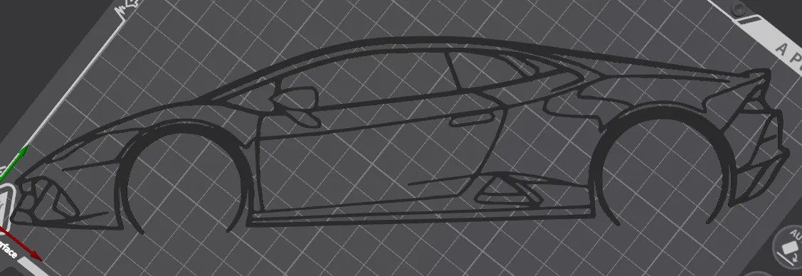 Mô hình trang trí tường Lamborghini Huracan (Wall Art) 3D - Image 2