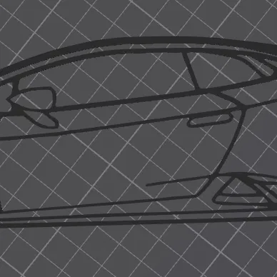 Mô hình trang trí tường Lamborghini Huracan (Wall Art) 3D