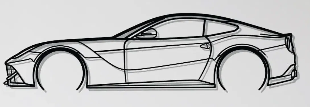 Mô hình trang trí tường Ferrari F-12 Berlinetta (Wall Art 3D) - Image 1