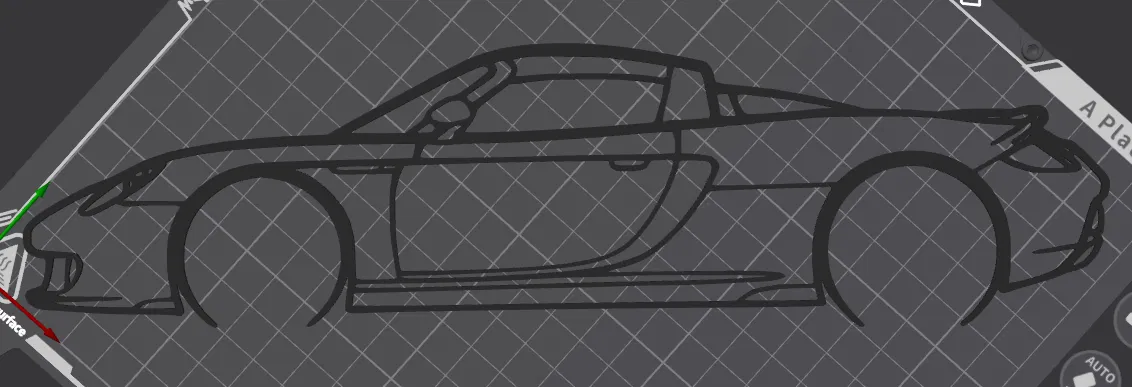 Tranh treo tường 3D silhouette xe Porsche Carrera GT cực chất - Image 2