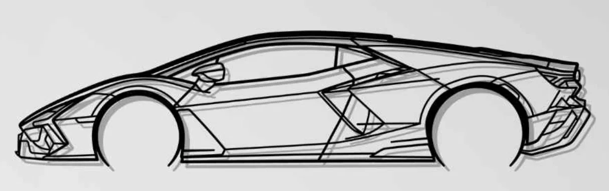 Mô hình treo tường Lamborghini Revuelto - File in 3D nghệ thuật độc đáo - Image 1