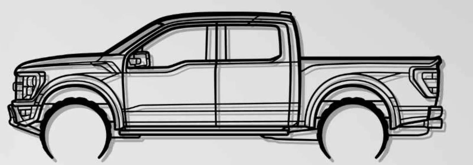 Mô hình trang trí tường Ford F-150 Raptor 2022 cực chất - Image 1