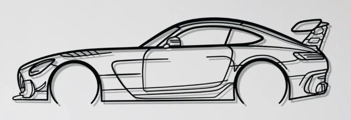 Mô hình treo tường Mercedes AMG GT Black Series in 3D đẹp mắt - Image 1