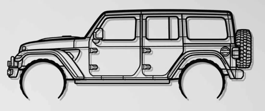 Mô hình trang trí tường Jeep Wrangler 392 XR (Wall Art) - Image 1