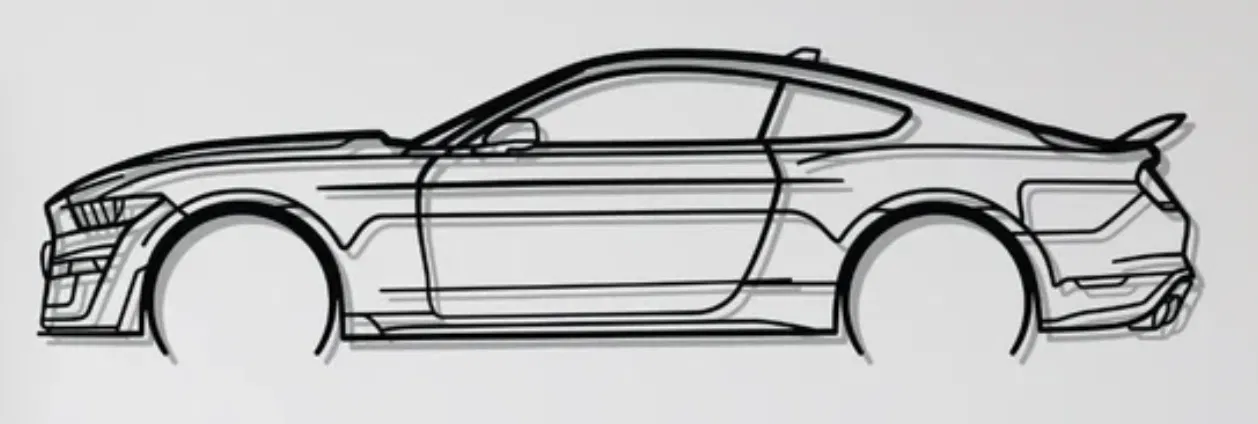 Mô hình trang trí tường Ford Mustang Shelby GT500 3D độc đáo - Image 1