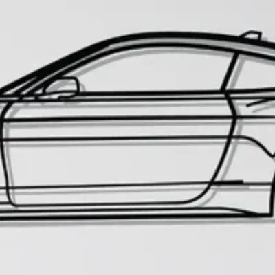 Mô hình trang trí tường Ford Mustang Shelby GT500 3D độc đáo