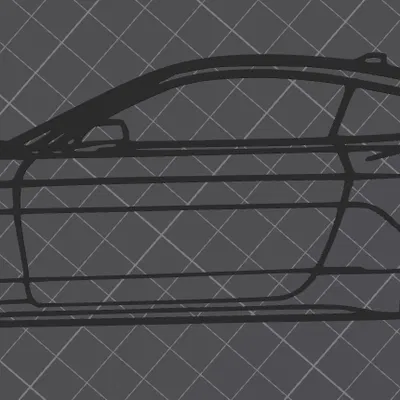 Mô hình trang trí tường Ford Mustang Shelby GT500 3D độc đáo