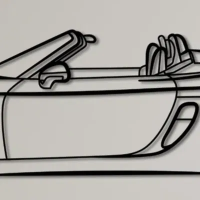 Mô hình treo tường trang trí xe Porsche Boxster 987 độc đáo