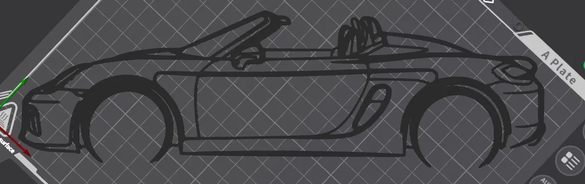 Mô hình treo tường trang trí xe Porsche Boxster 987 độc đáo - Image 2