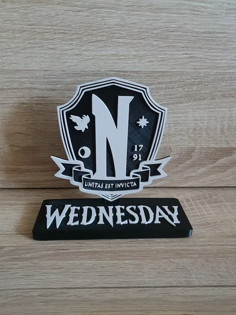 Mô hình trang trí Logo Học viện Nevermore (phong cách Wednesday) - Image 1