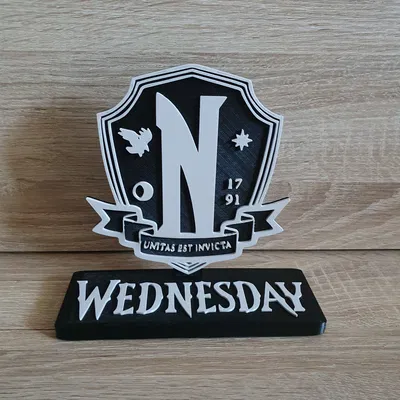Mô hình trang trí Logo Học viện Nevermore (phong cách Wednesday)